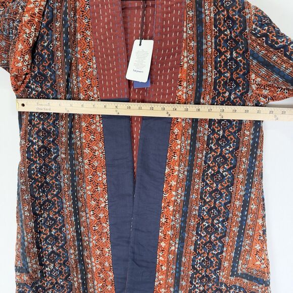 Indigowares Jacket Womens Medium Brown Artsy‎ Hippie Boho Indie Open Layering - Picture 13 of 16